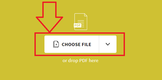 Выбор файла PDF для преобразования в JPG